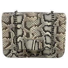 Brandell Gray Python Wall Street Chain GM Shoulder Bag