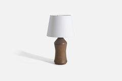 Brandi Vejbystrand, Lampada da tavolo, Gres marrone, Svezia, anni '60