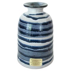 BRANDL - Miniature Glazed Studio Pottery Vase - Signed - Austria - 20th Century