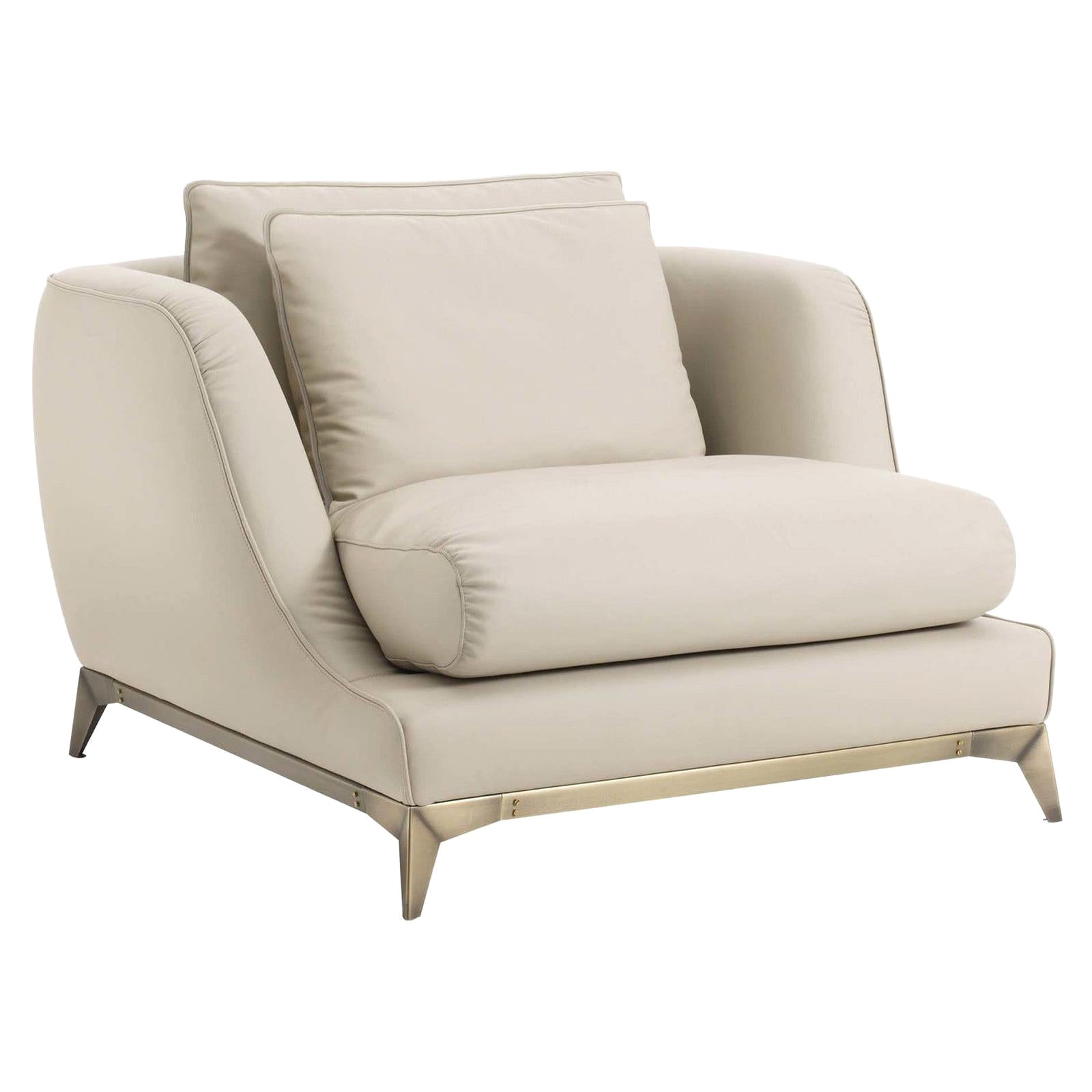 Fauteuil gris Brando