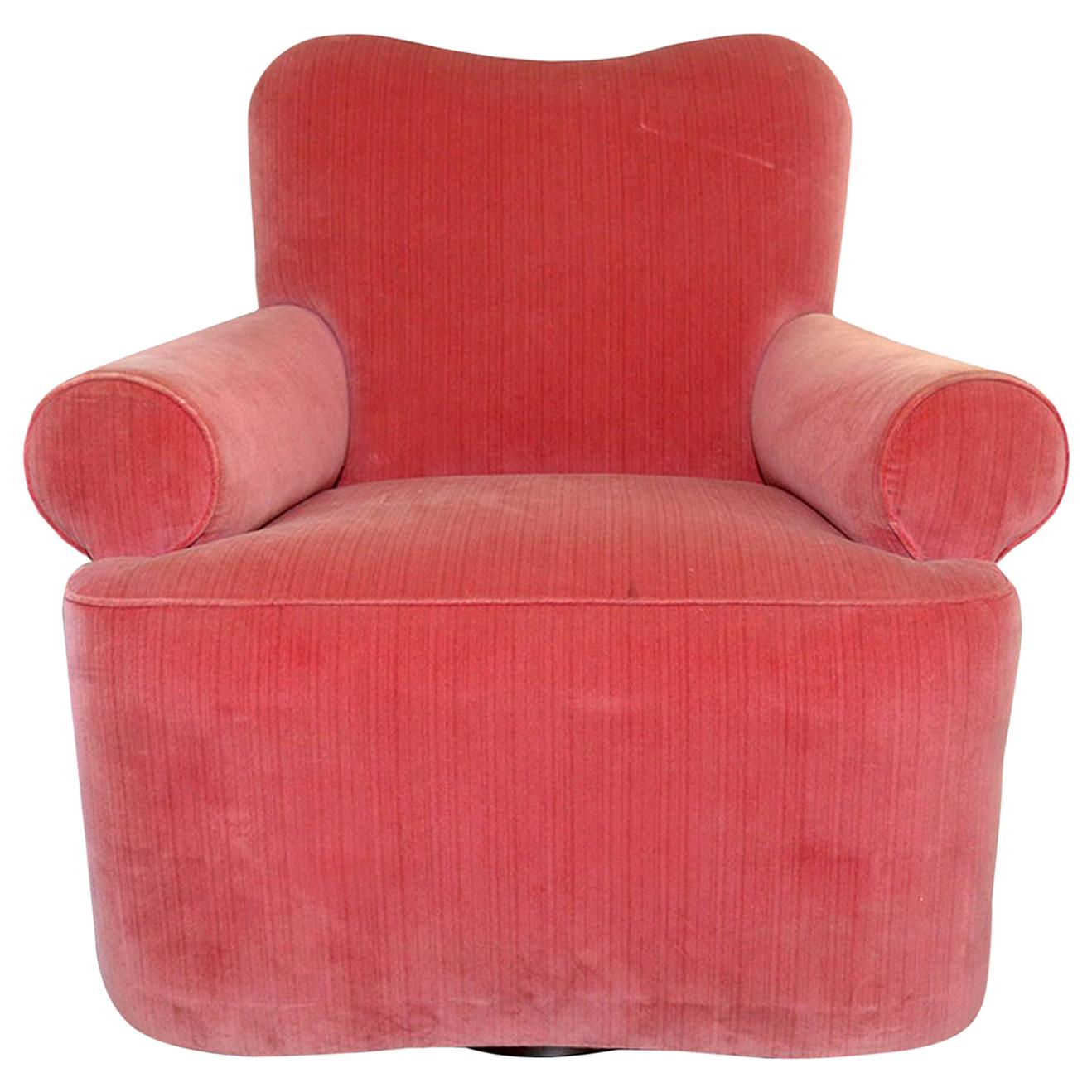 Brandolini Style Club Chair with Swivel Base