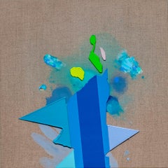 Peinture acrylique contemporaine, abstraite et minimaliste, 16 x 16 pouces, Brandon Anschultz