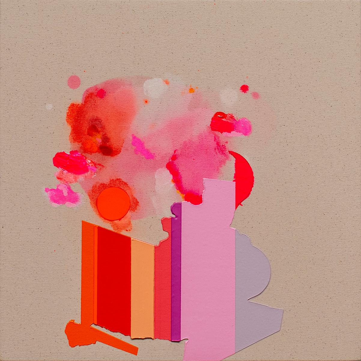 Contemporary Abstract Minimalist Acrylic Painting, 16 x 16 in, Brandon Anschultz