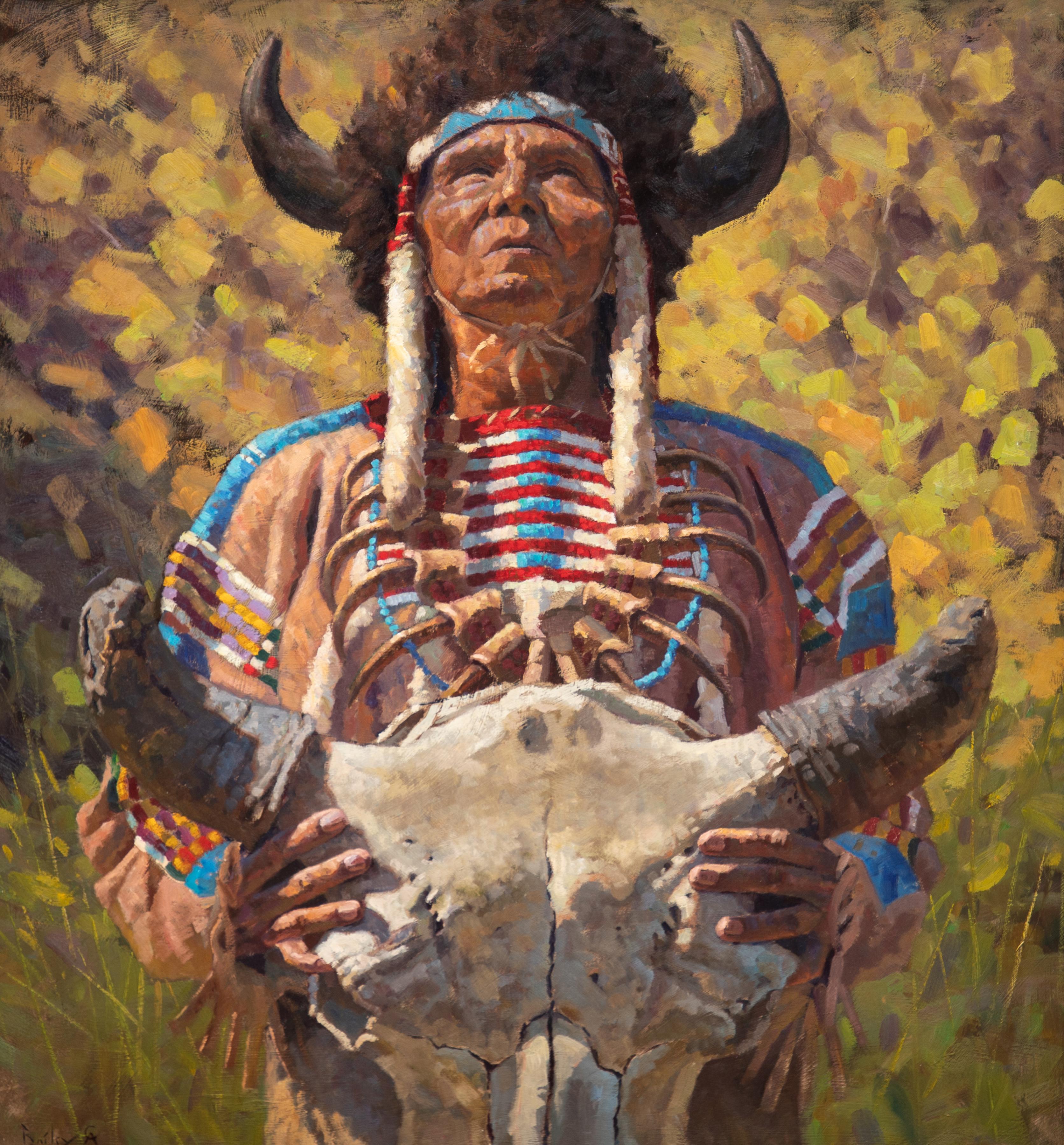 Hunting Prayer - Realist Painting by Brandon Bailey