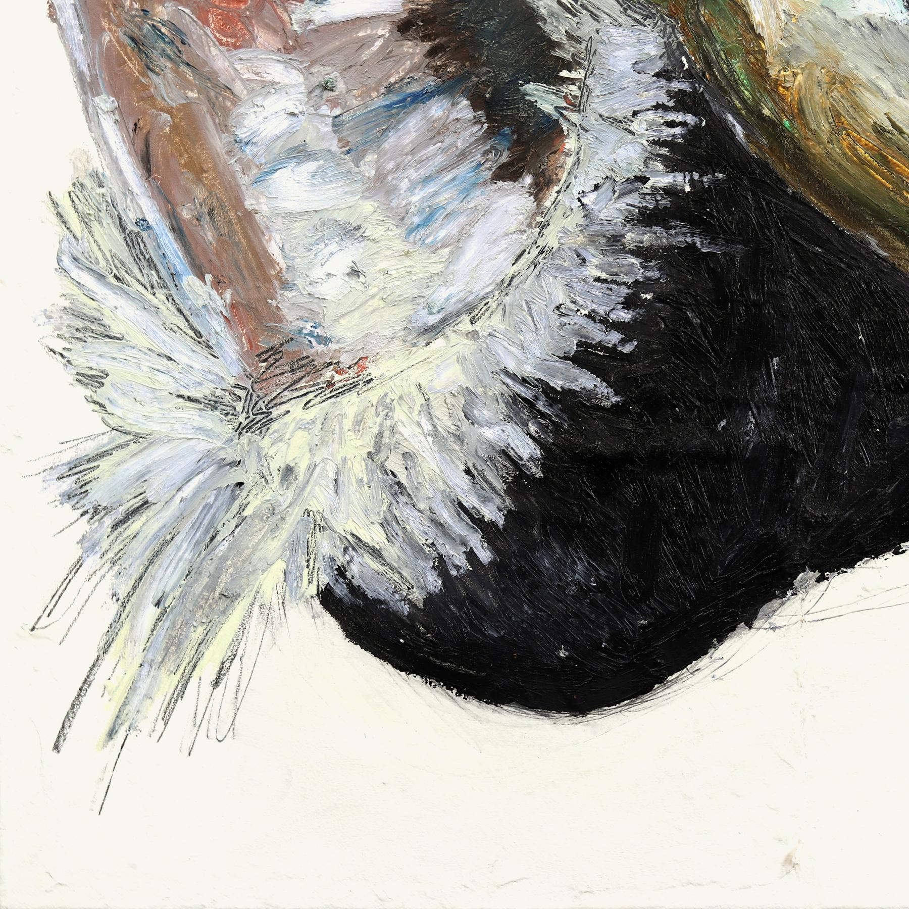 Warm Up - Original Mixed Media Abstract Figurative Dancer Portrait on Canvas For Sale 3
