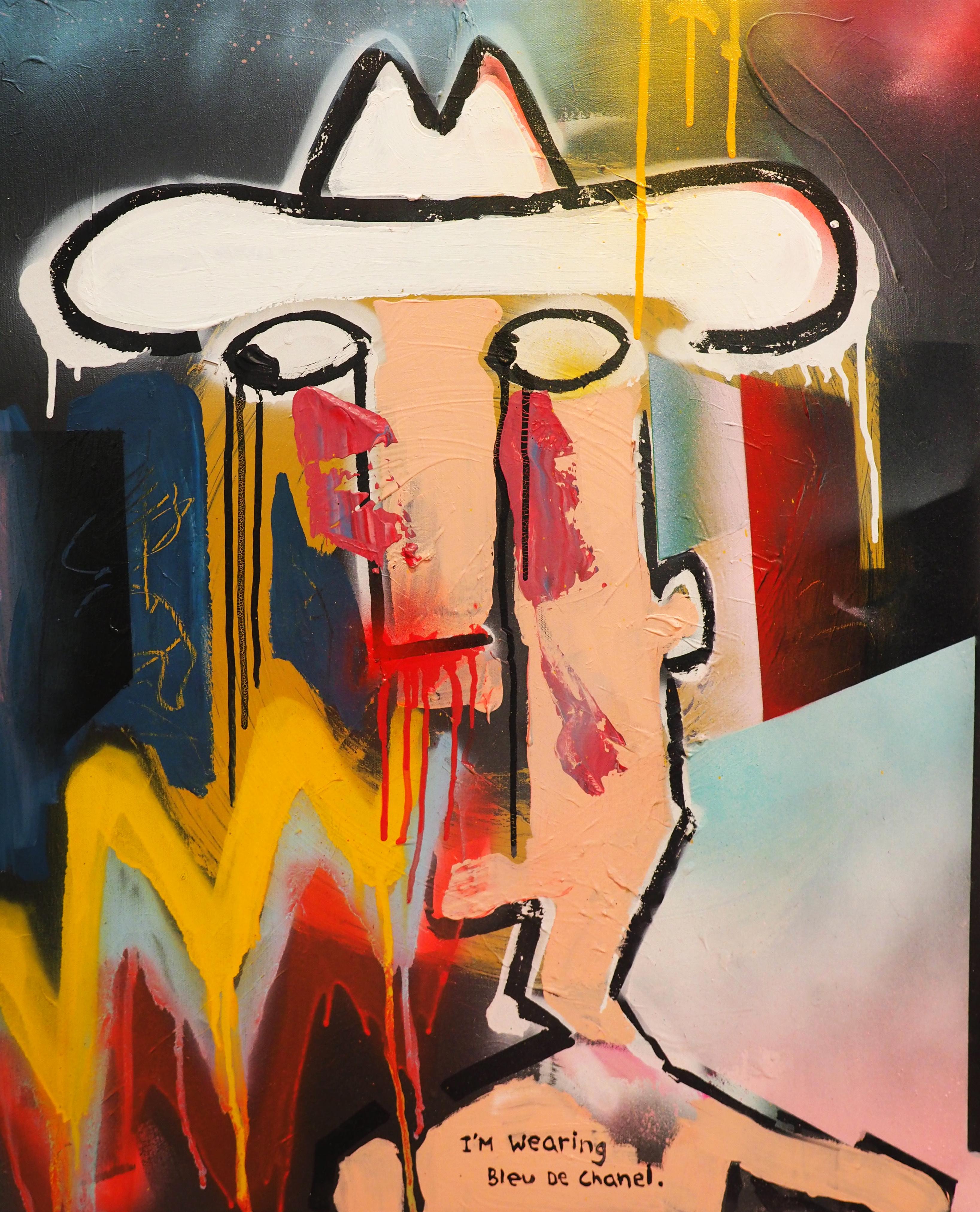 Brandon Jones Figurative Painting - Cowboy Wearing Cologne 