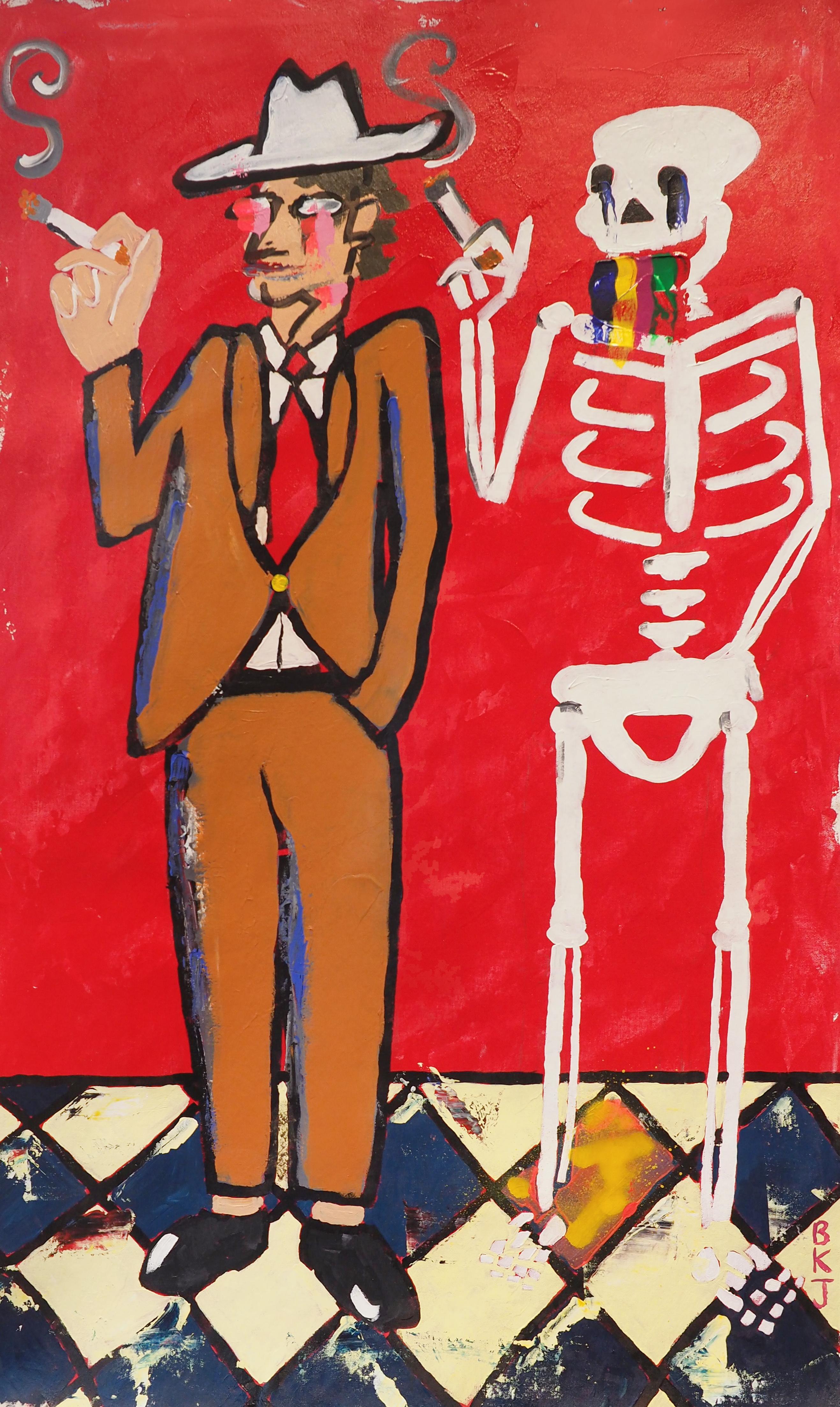 Man and Skeleton For Sale 2