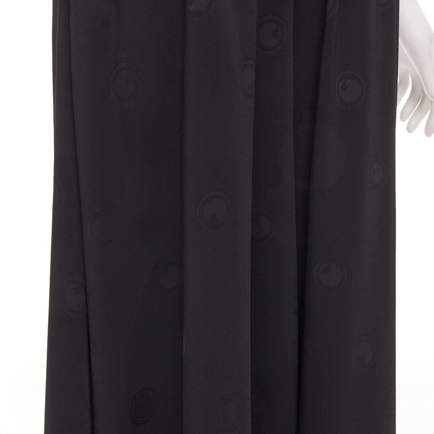 BRANDON MAXWELL Schwarzer gestreifter Korsett-Overall mit Punktmuster aus Seide mit Korsett US0 XS im Angebot 3