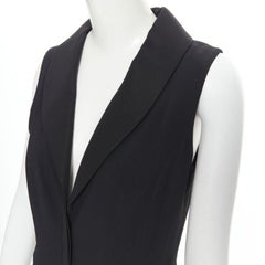 Brandon Maxwell tuta da sera a gamba larga con scialle nero US2 XS