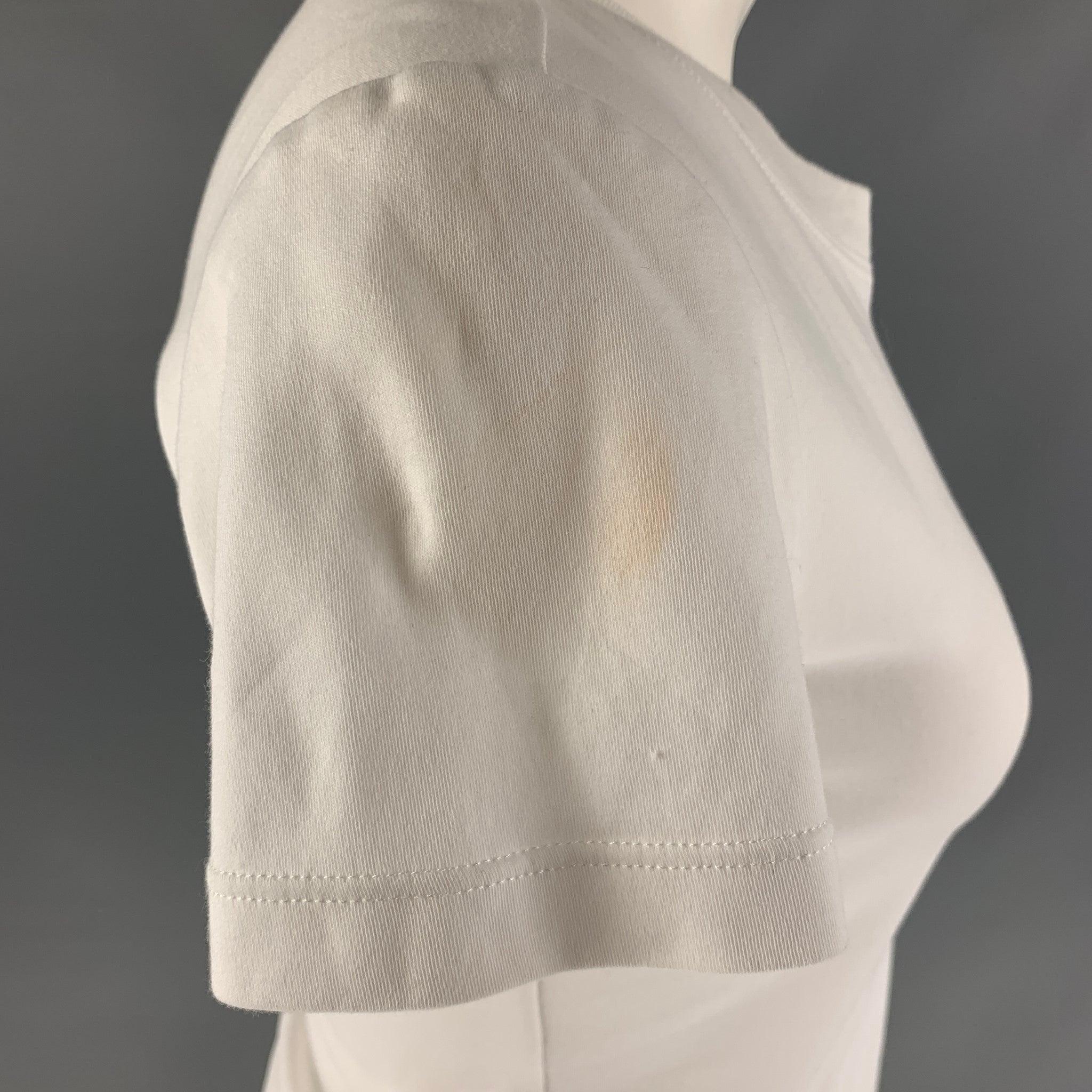 BRANDON MAXWELL T-Shirt aus weißer Baumwolle, Größe S im Zustand „Gut“ im Angebot in San Francisco, CA