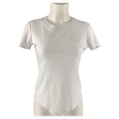 BRANDON MAXWELL Size S White Cotton T-Shirt