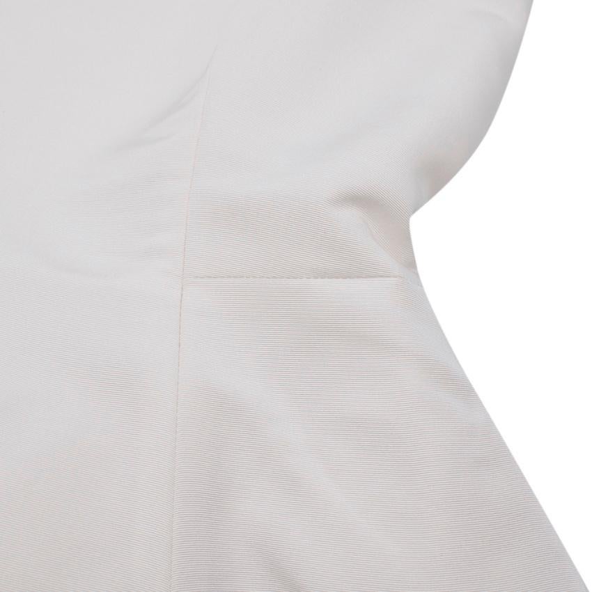 Brandon Maxwell White Silk Structured Mini Dress - Size US6 In Excellent Condition In London, GB