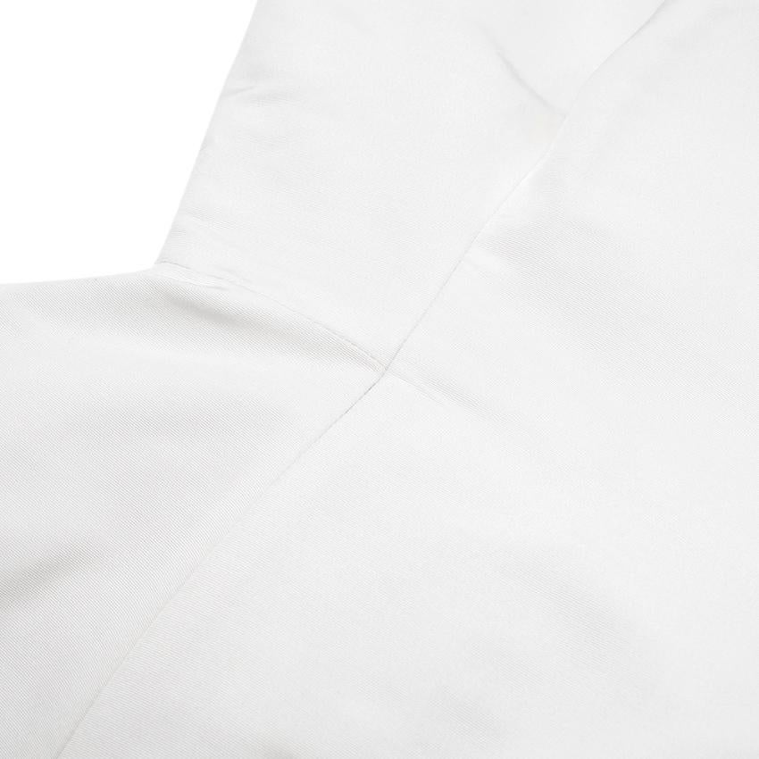 Women's Brandon Maxwell White Silk Structured Mini Dress - Size US6