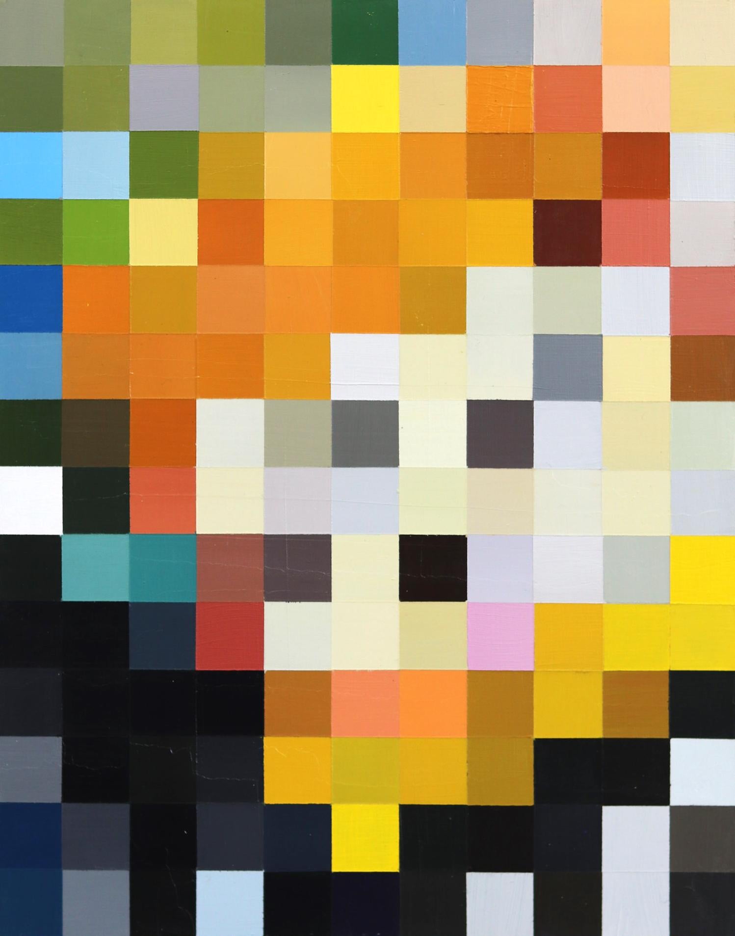 154 Piazze - Pittura astratta Pixel colorata Opera d'arte originale