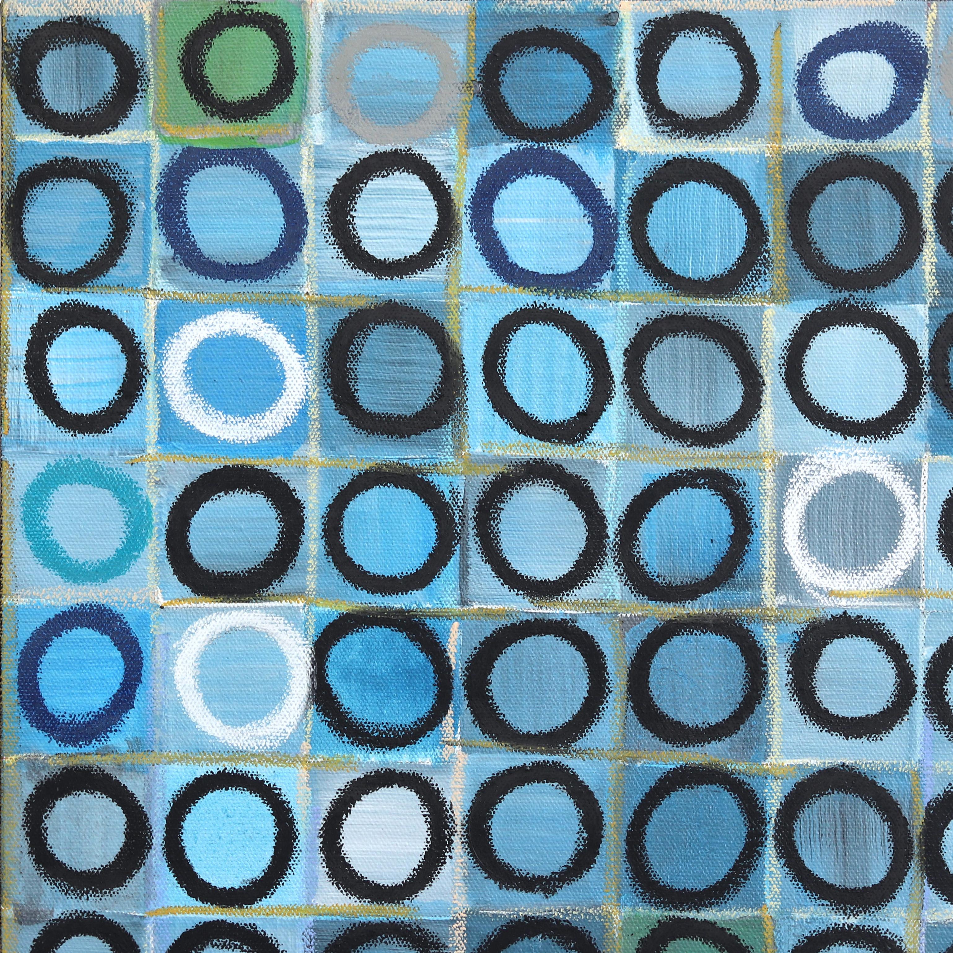 169 Kreise – Abstraktes geometrisches Originalgemälde (Geometrische Abstraktion), Painting, von Brandon Neher