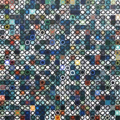 576 Circles V.3 - Large Blue Geometric Artwork