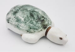 Petaca Tortuga Verde (Porcelana, Hand Made, Única, Original, Idea de regalo)