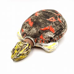 Matt Painted Turtle Flask