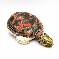 Matt Painted Turtle Flask