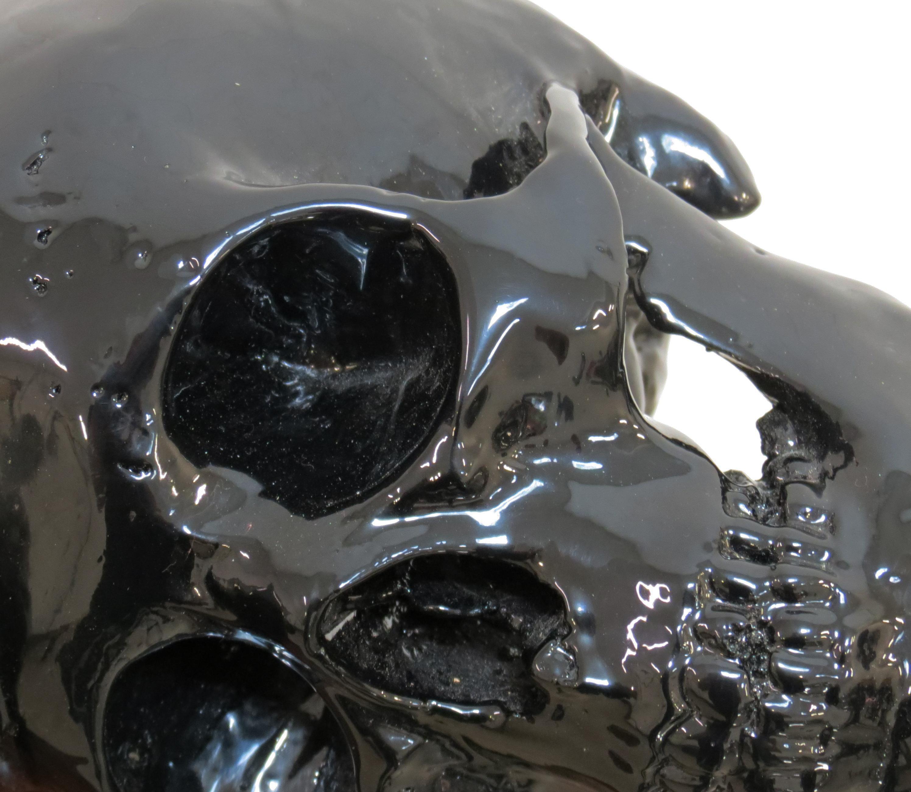 Cranium - Brown Figurative Sculpture by Brandon Vickerd