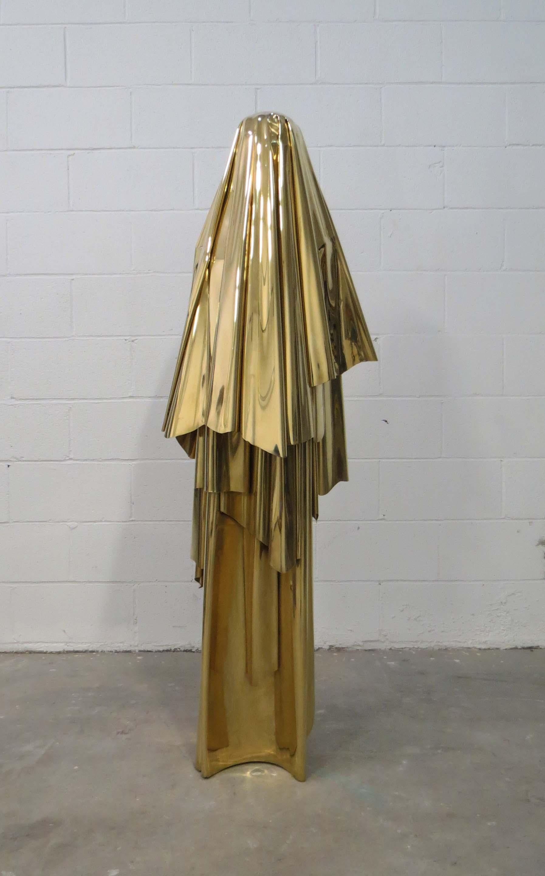 Brandon Vickerd Figurative Sculpture - Golden Ghost (small)