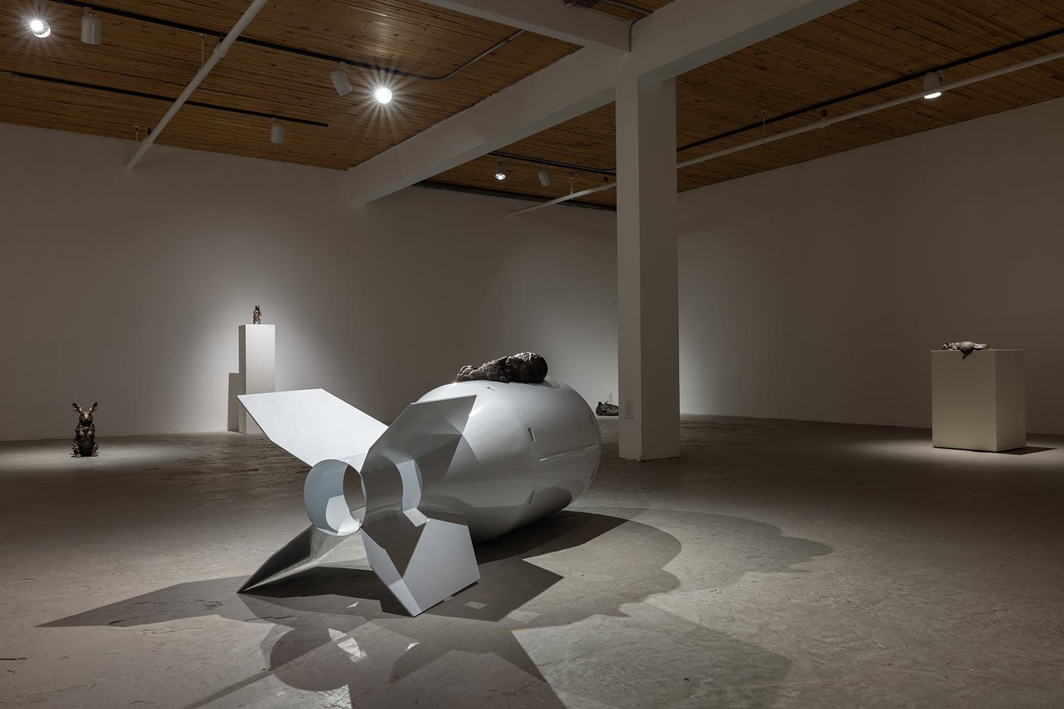 Project 596 (Phantom Pain - Gold Figurative Sculpture by Brandon Vickerd