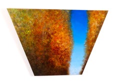 AUTUMNAL II - Large Geometric Wall Hanging Painting/Sculpture in Acrylic & Panel