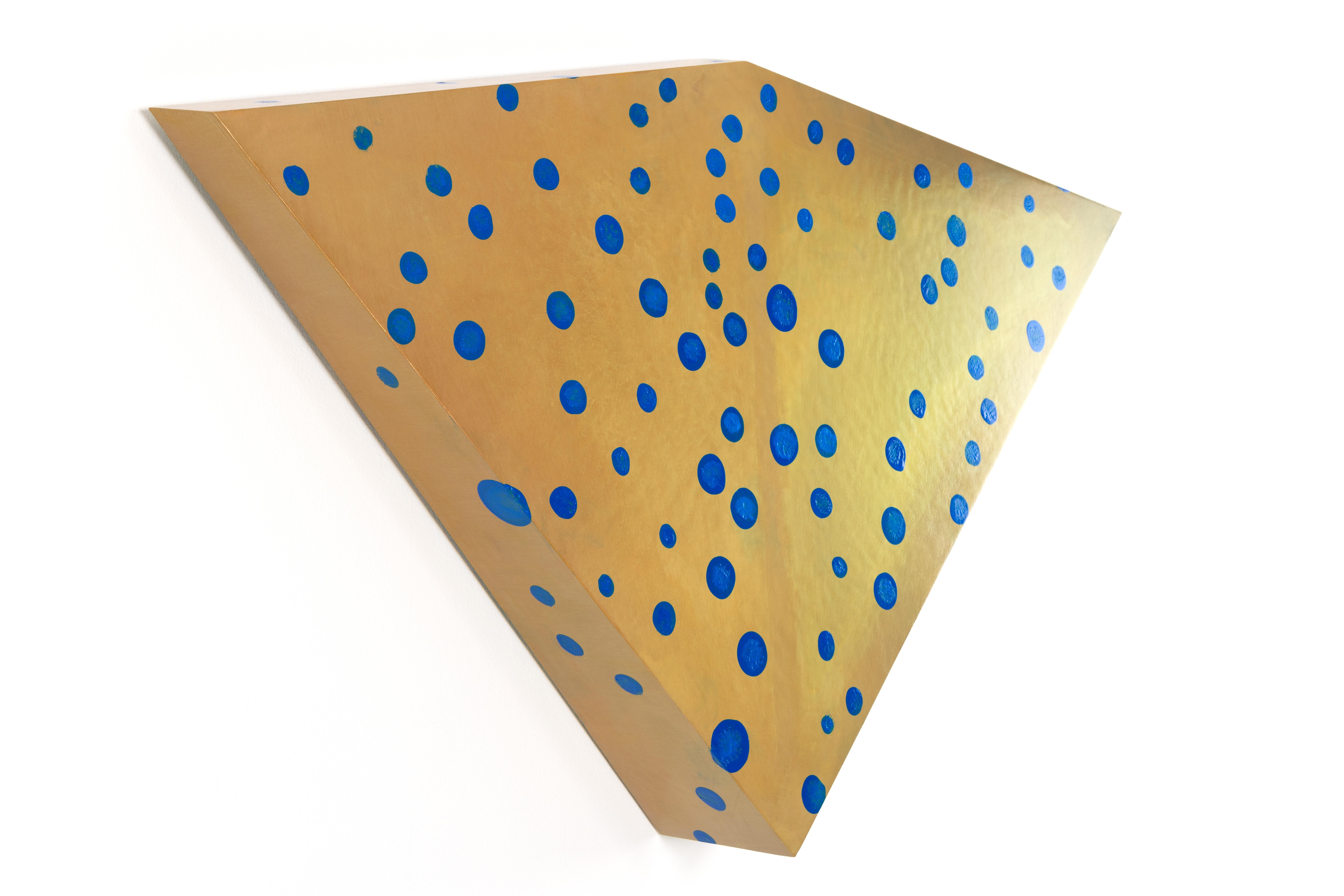 STINGRAY - Geometric Wall Hanging Sculpture/Painting in Acrylic & Panel - Beige Abstract Painting by Brandon Woods