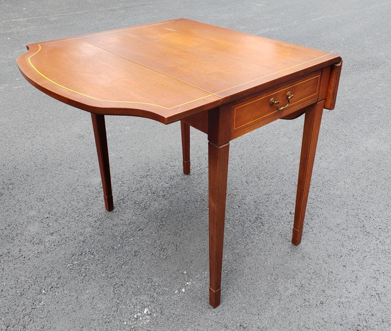 Brandt Certified Genuine Mahogany Pembroke Drop-Leaf Tables, a Pair ...