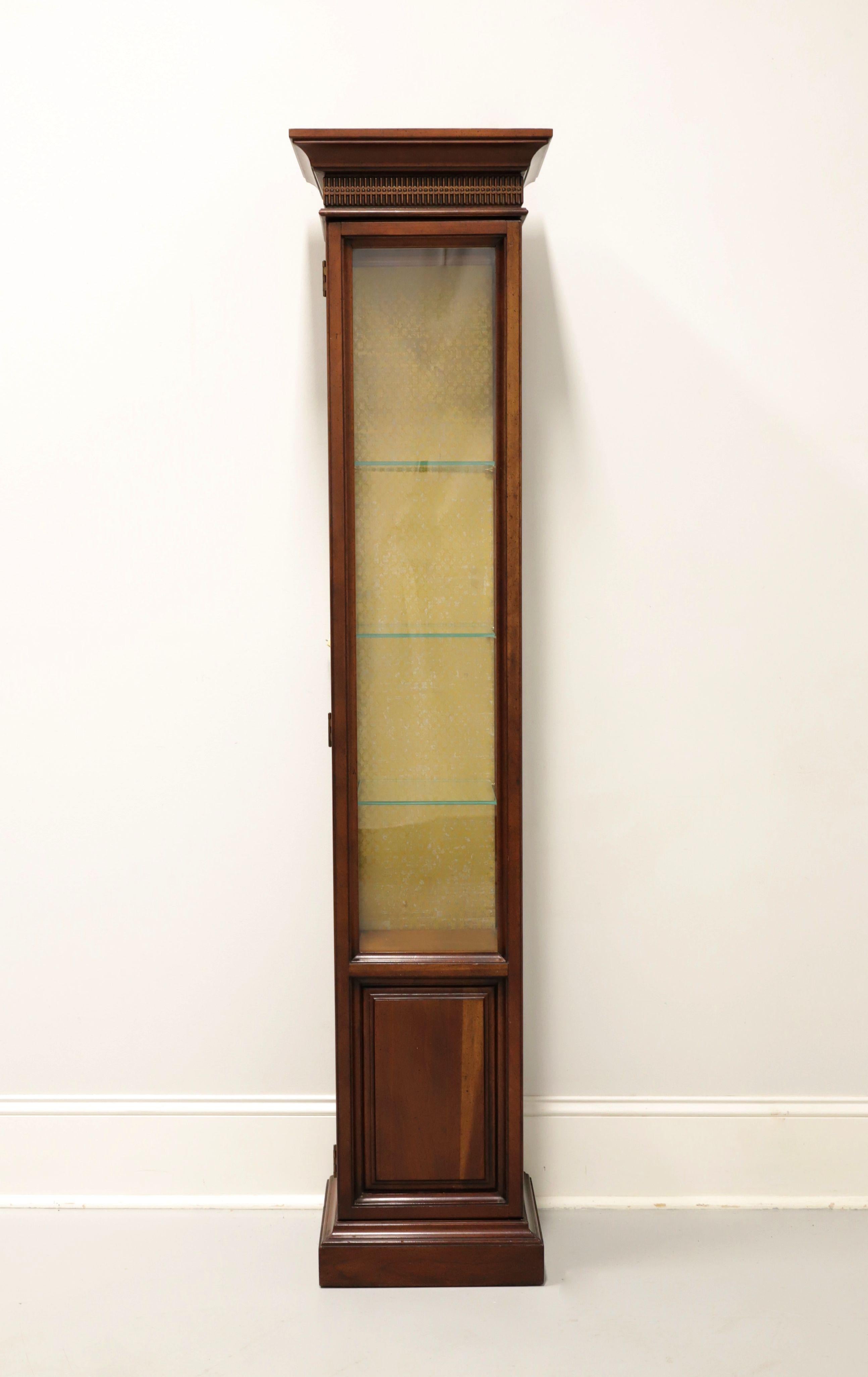 BRANDT Cherry Chippendale Diminutive Curio Cabinet In Good Condition In Charlotte, NC