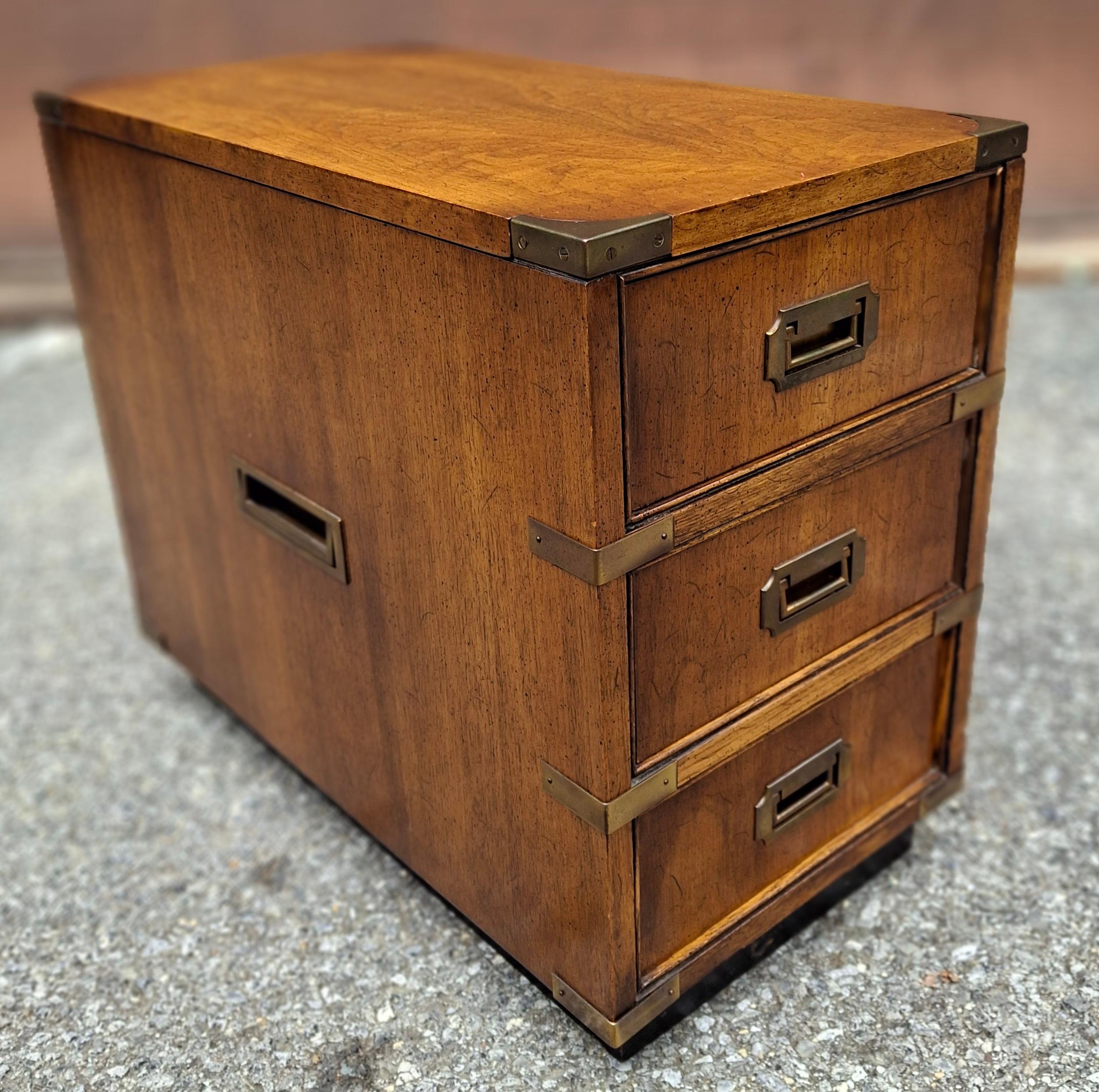 Other Brandt Furniture Campaign Style Oak Side Chest of Drawers For Sale