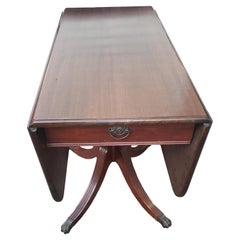 Brandt Furniture Sheraton Style Dropleaf Pedestal Dining Table, C. 1940s
