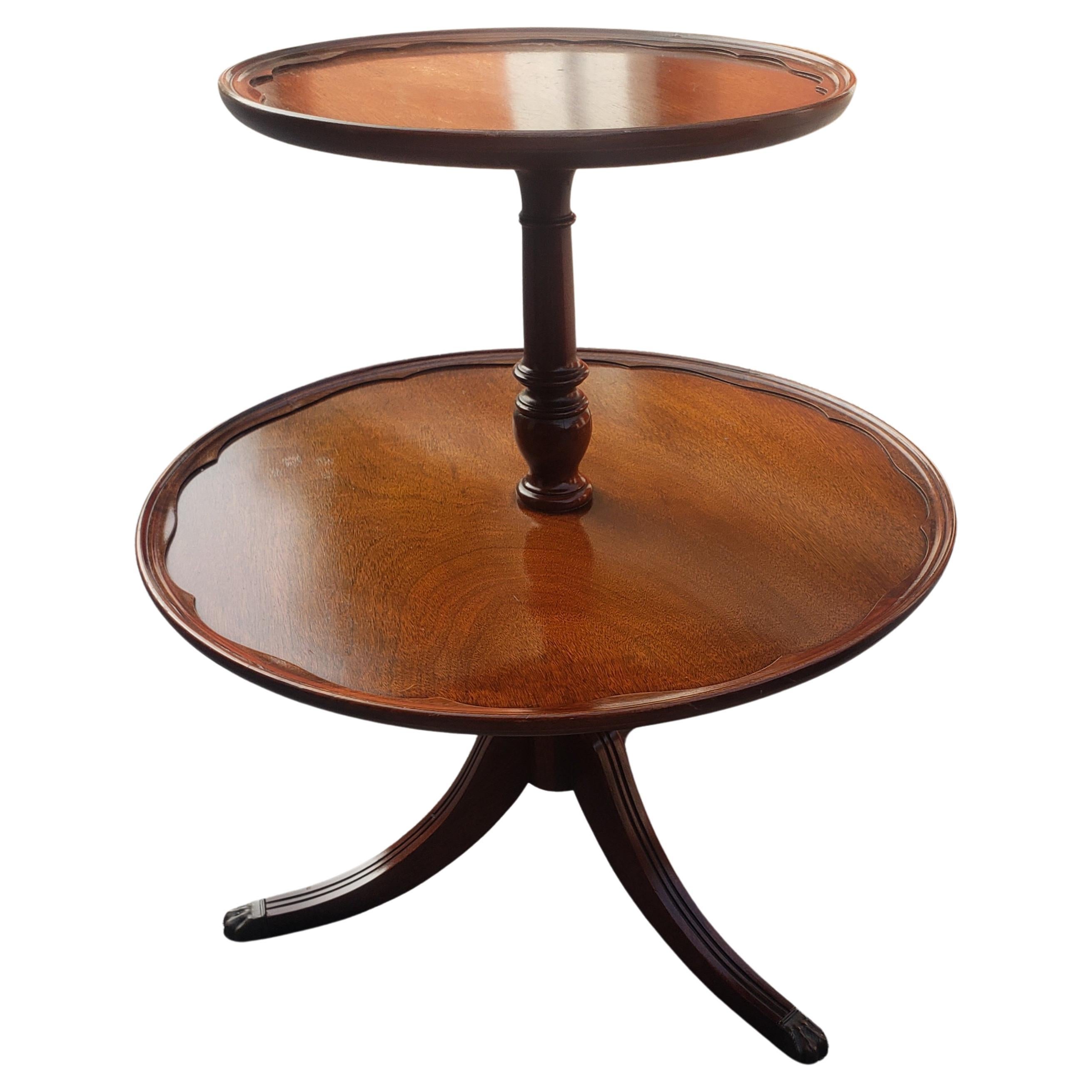 two tier pie crust table
