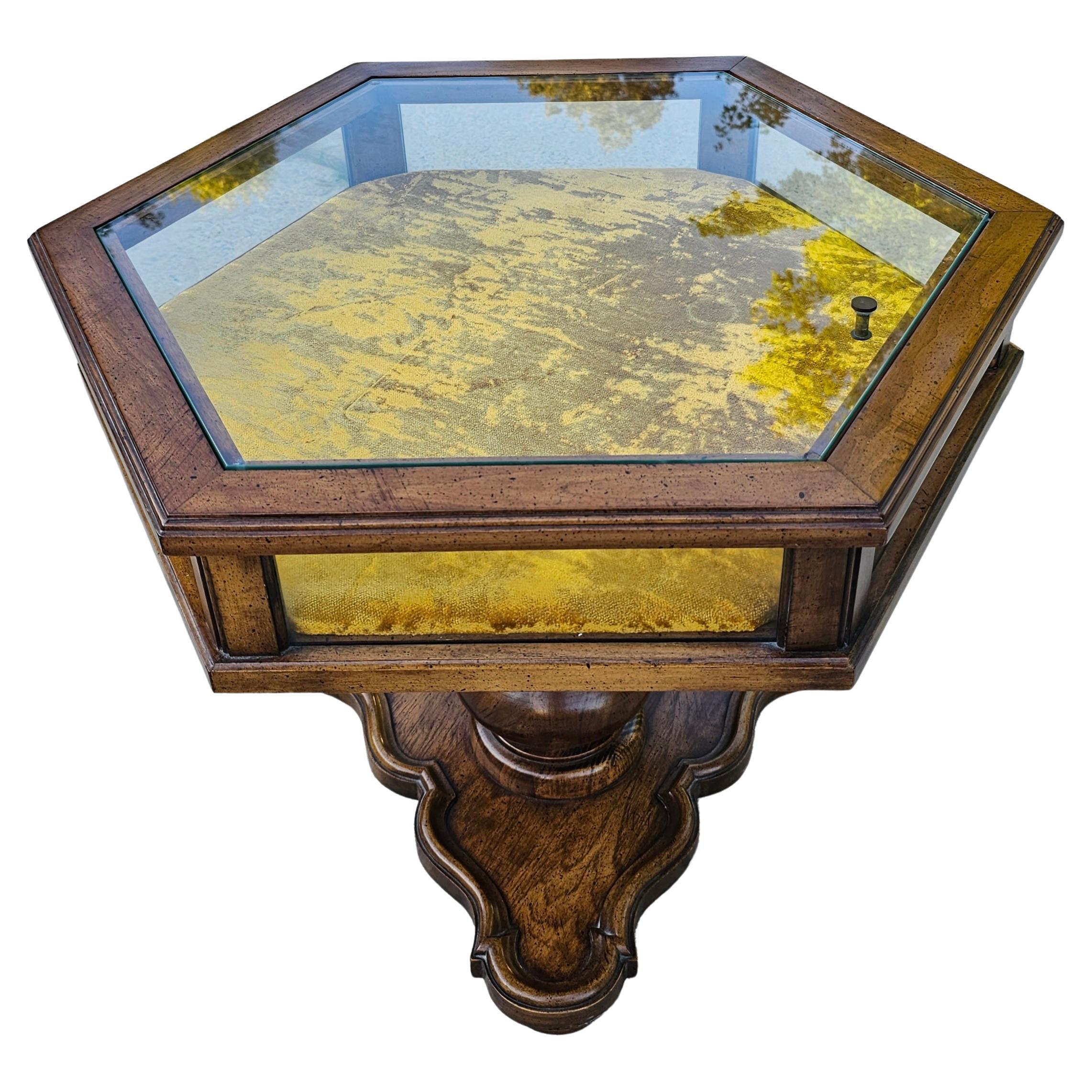 Brandt Mid Century Hexagonal Walnut Display Table For Sale At 1stDibs Brandt Mid Century Hexagonal Walnut Display Table For Sale At 1stDibs