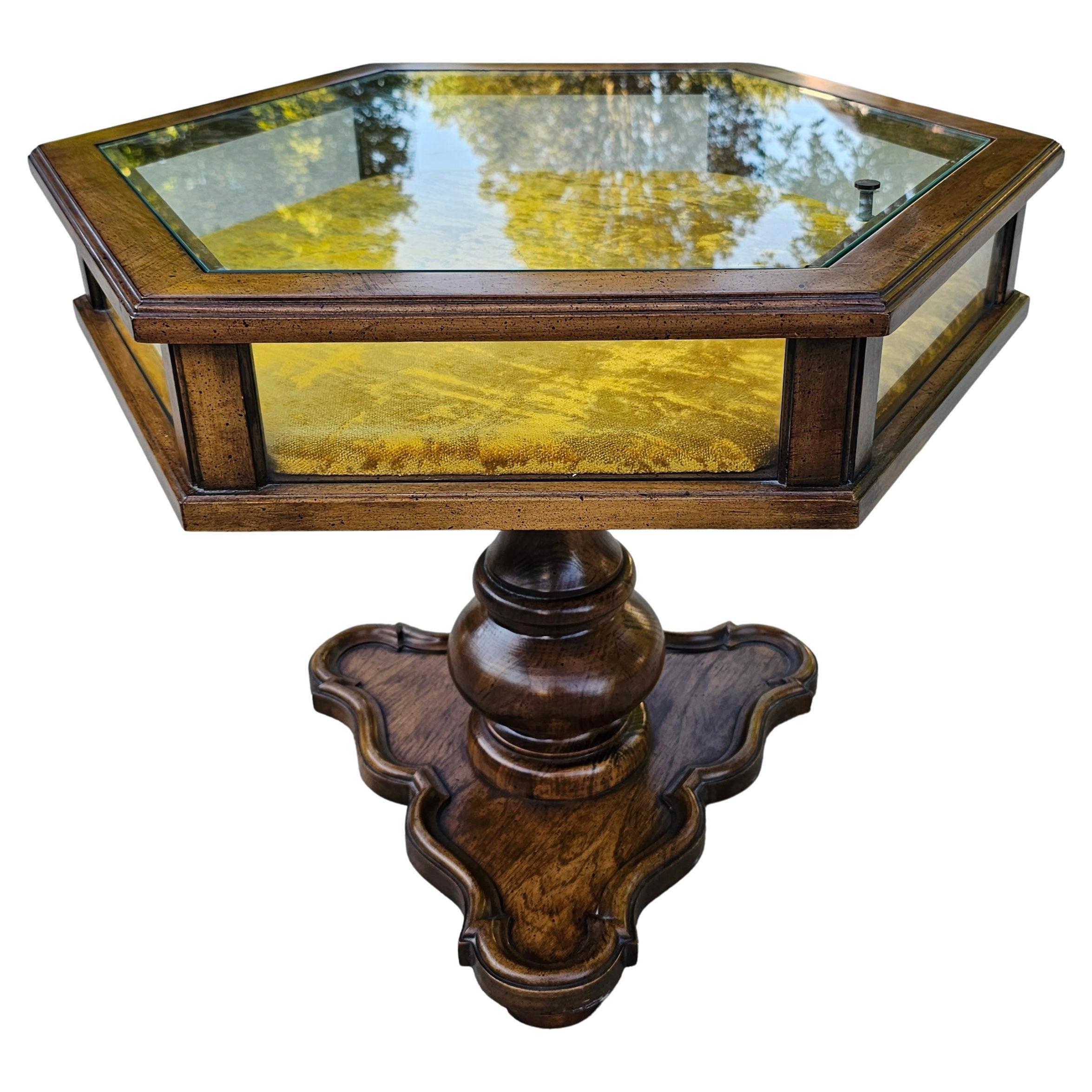 Brandt Mid Century Hexagonal Walnut Display Table For Sale At 1stDibs Brandt Mid Century Hexagonal Walnut Display Table For Sale At 1stDibs