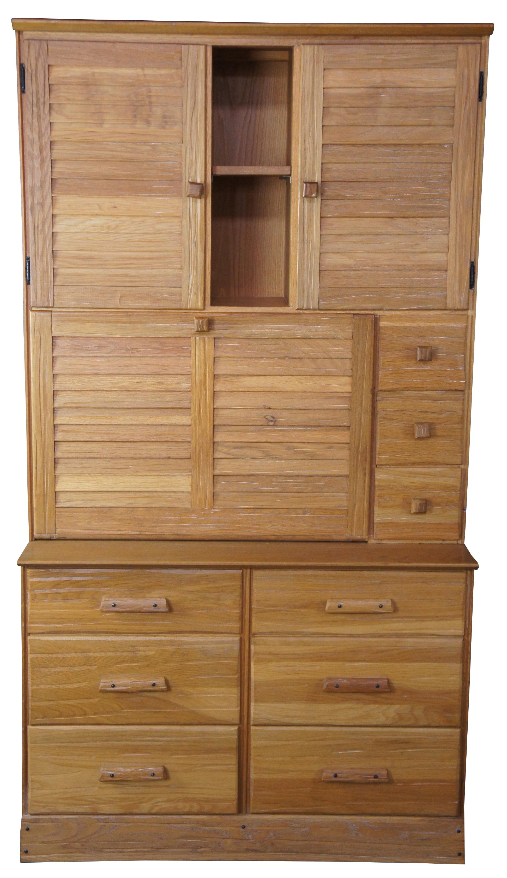 oak secretary desk with hutch