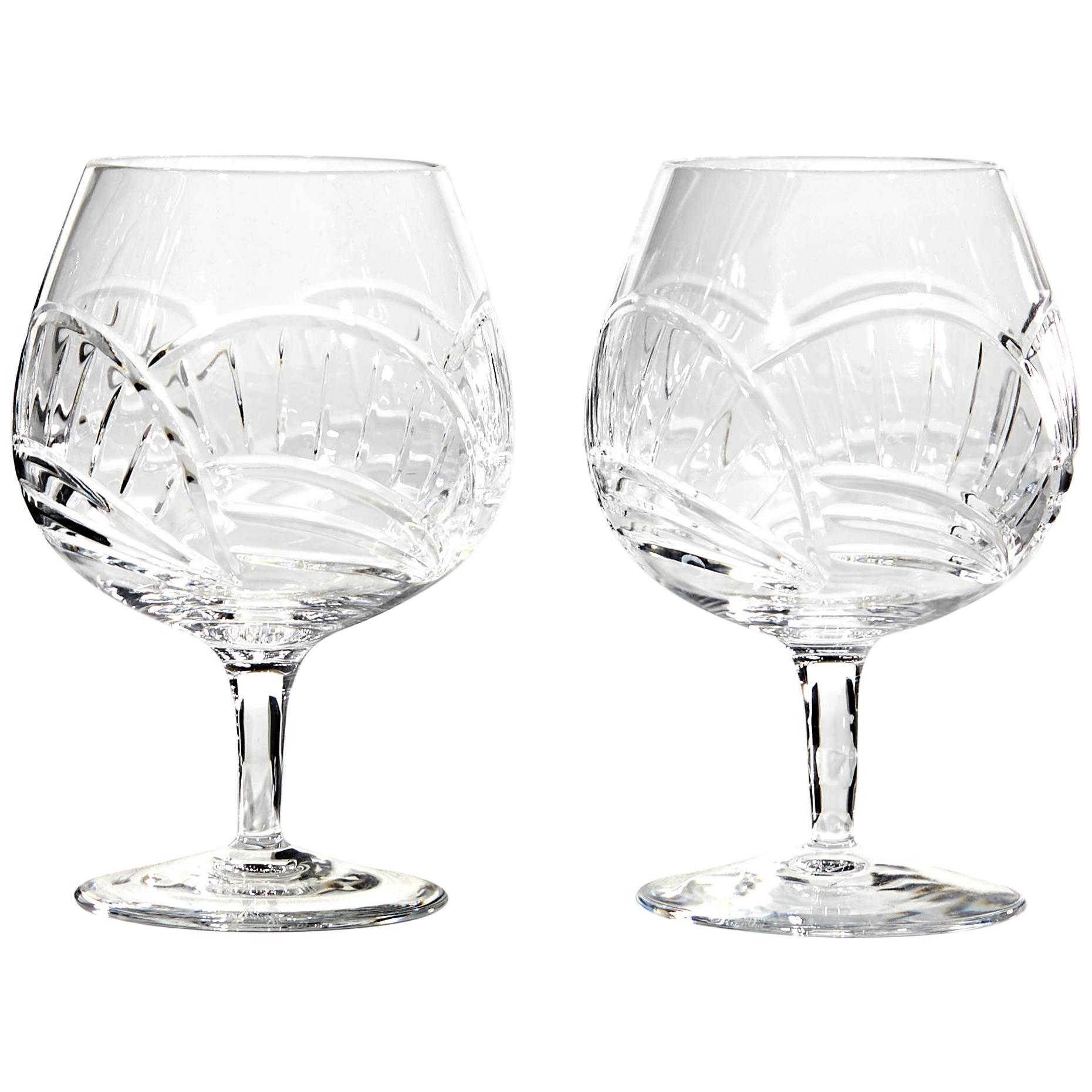 Brandy Snifters by Rogaska Crystal, Pair For Sale