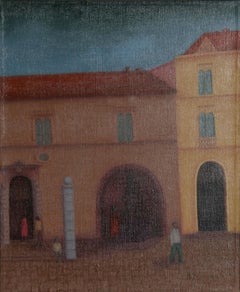 Scène de Dubrovnik I, huile sur toile de Branko Bahunek