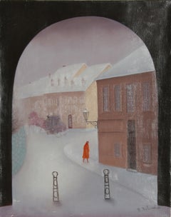 View from Stable, huile sur toile de Branko Bahunek