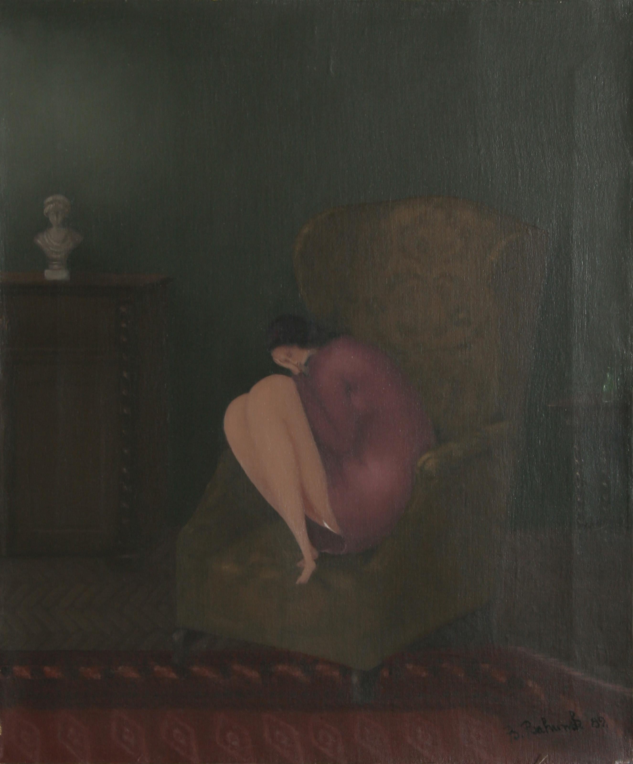 Weeping Woman, Öl auf Leinwand von Branko Bahunek