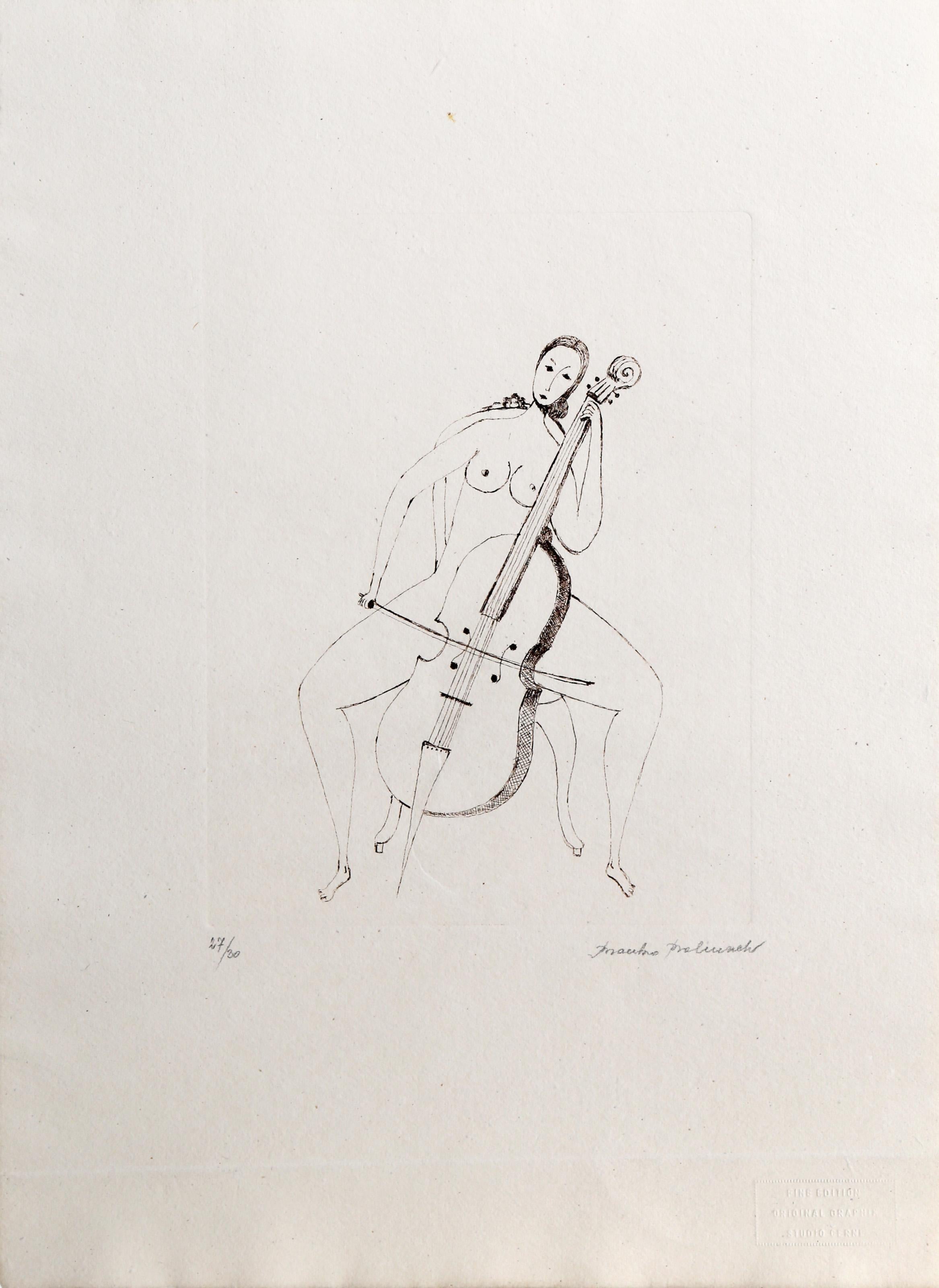 Activities Portfolio, Three Etchings on handcut paper by Branko Bahunek For Sale 12