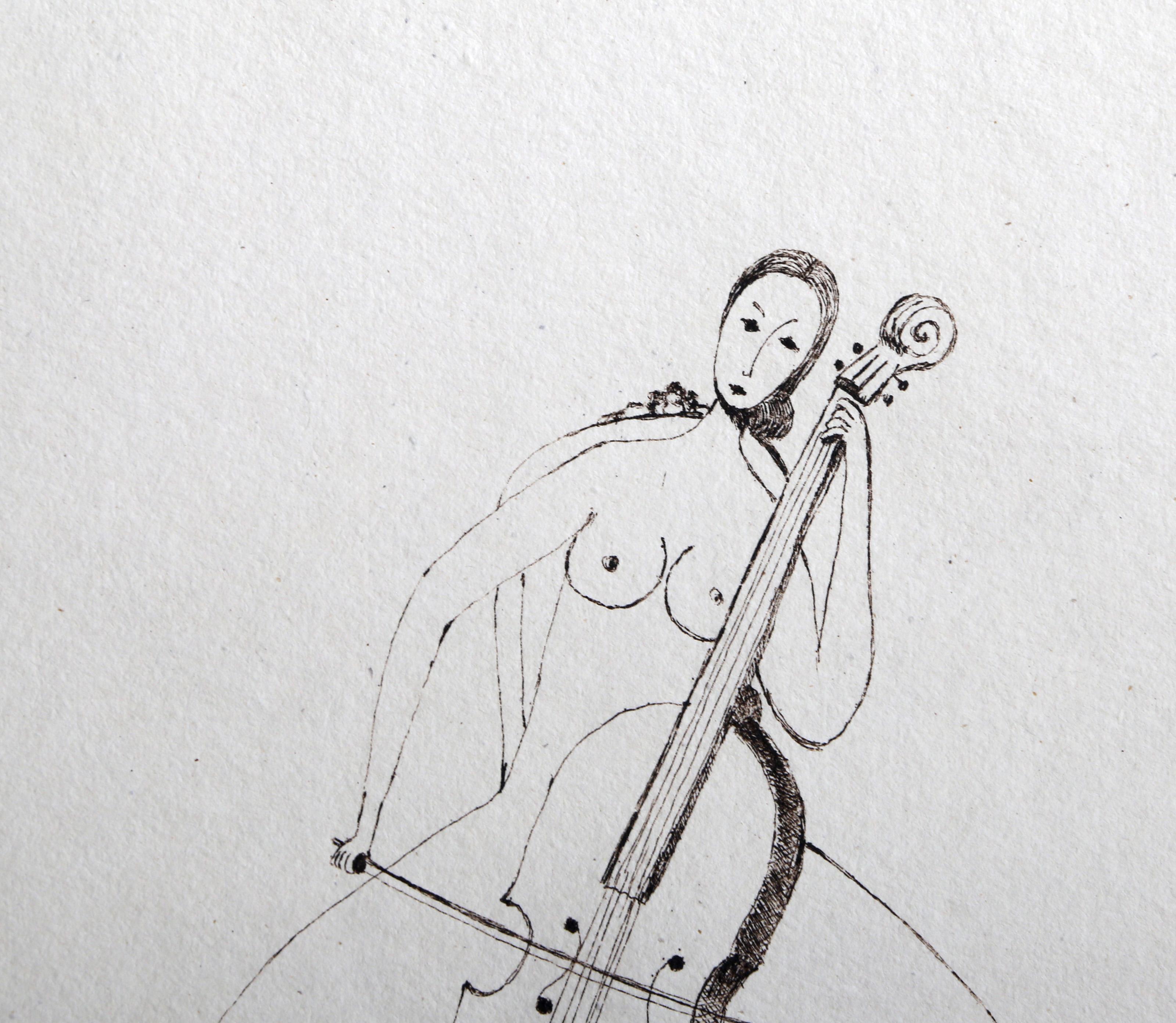 Activities Portfolio, Three Etchings on handcut paper by Branko Bahunek For Sale 13