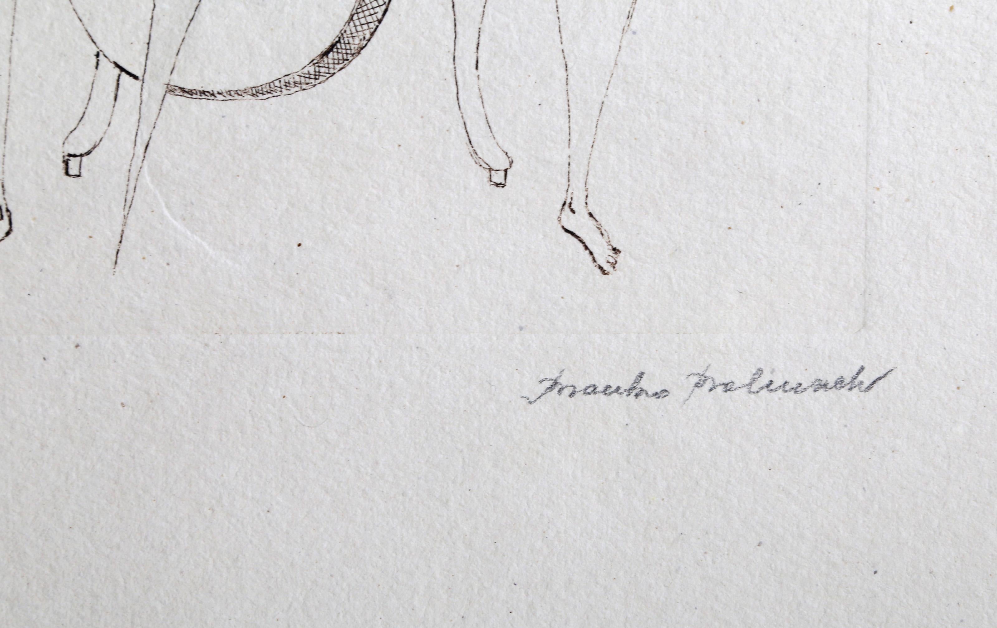 Activities Portfolio, Three Etchings on handcut paper by Branko Bahunek For Sale 15