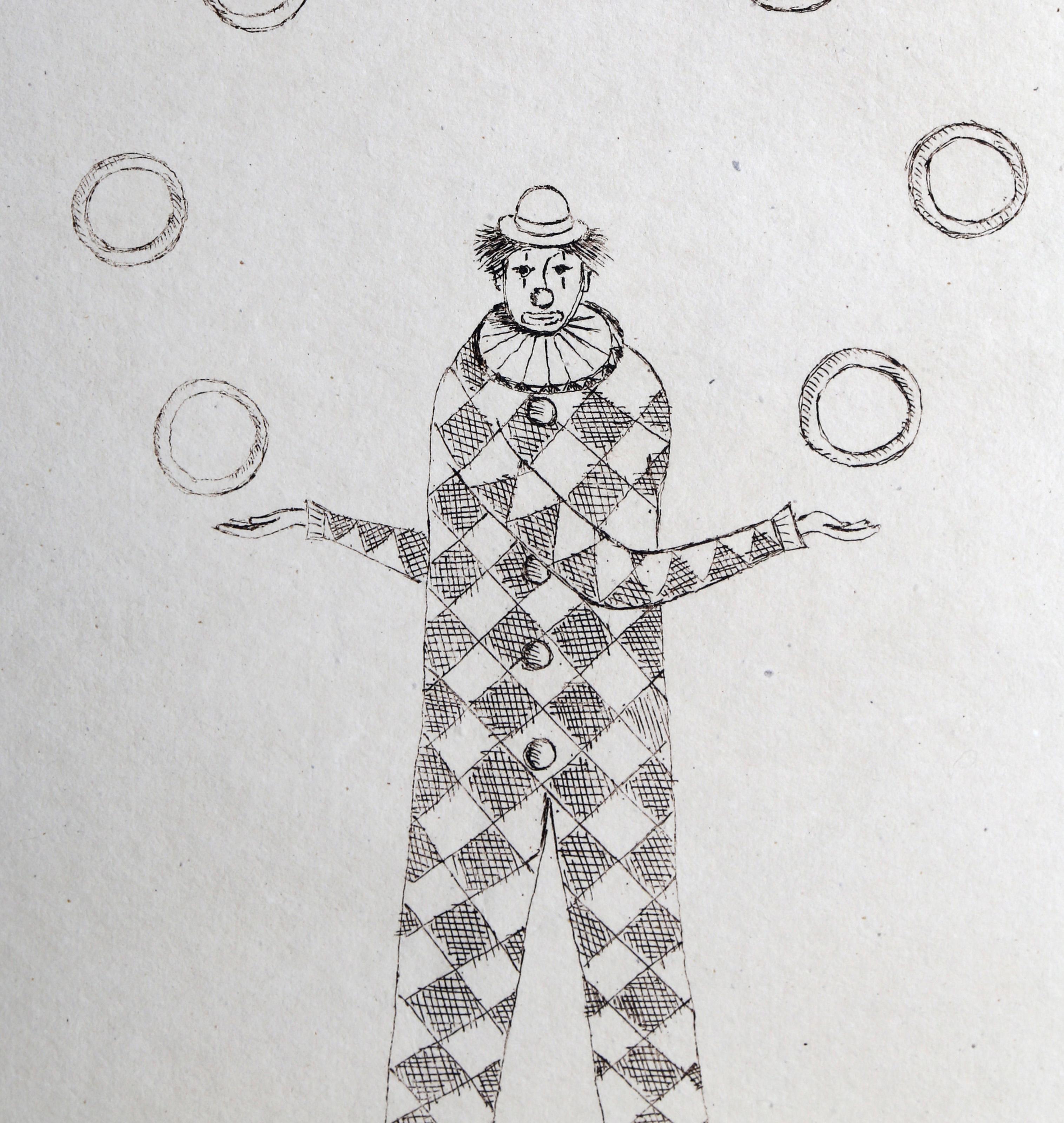 Activities Portfolio, Three Etchings on handcut paper by Branko Bahunek For Sale 5