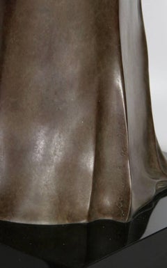 Il Flautista, scultura moderna in bronzo di Branko Bahunek