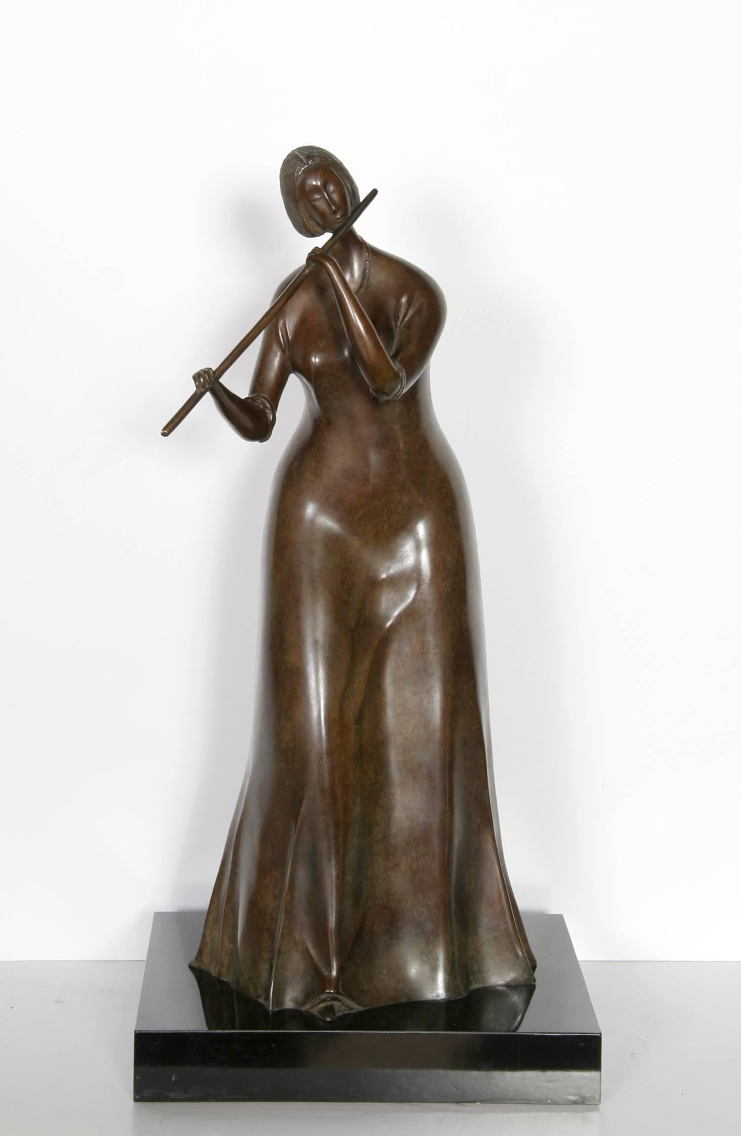 Branko Bahunek Figurative Sculpture - The Flautist