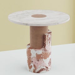 Braque Side Table with Top Cement Detail 
