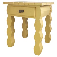 Braque's Bedside Table, by Josh Page Studio Finished in Gervase Yellow Handmade