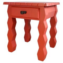 Braque's Bedside Table, by Josh Page Studio Finished in Bamboozle Red. Handmade