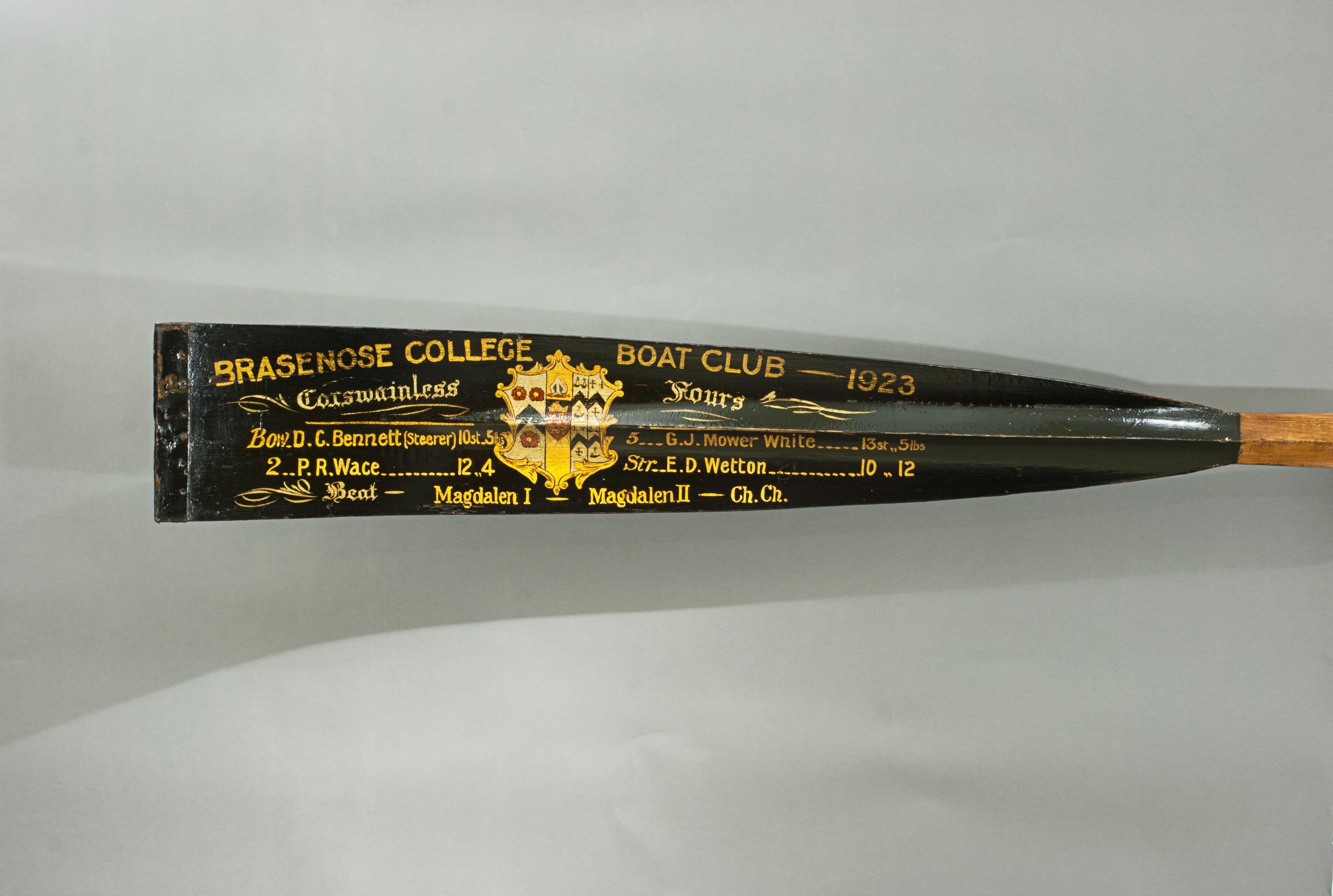 antique rowing oars